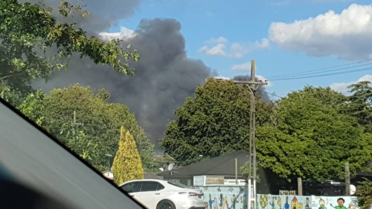 Large blaze at Papakura scrap metal yard