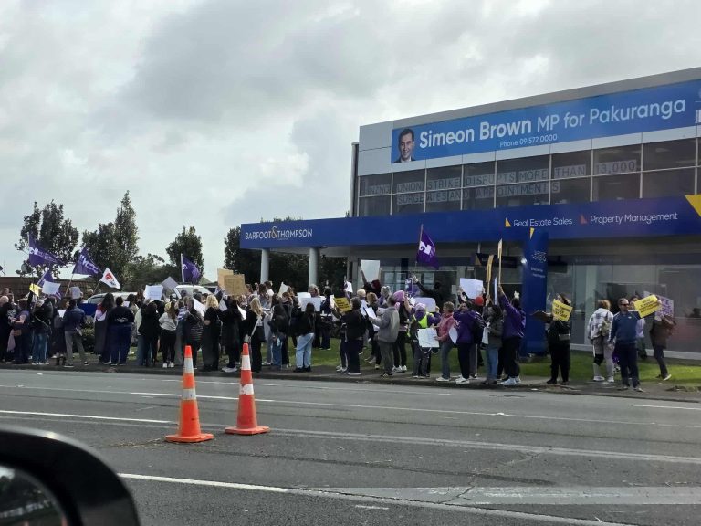 Health Minister’s message to nurses striking outside his office