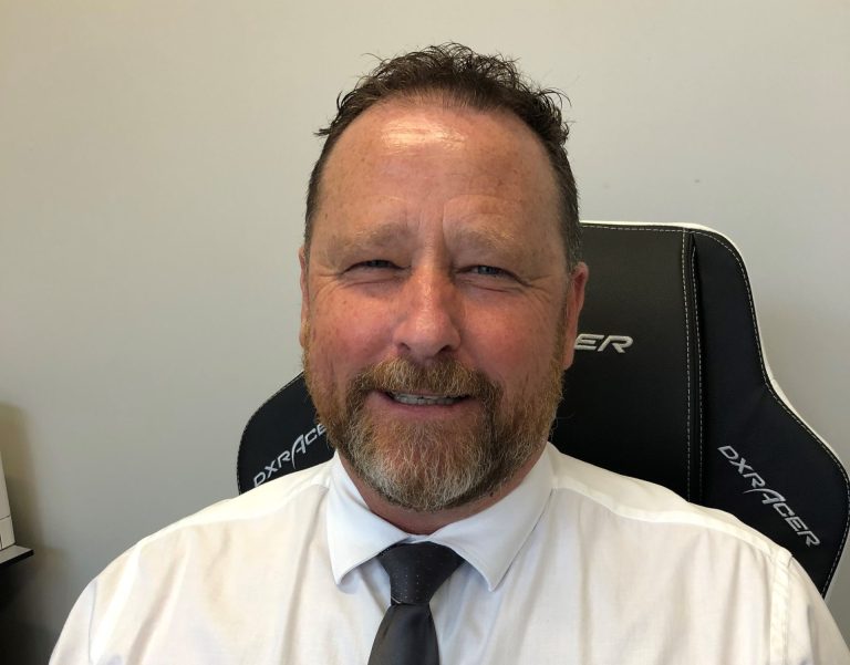 Principal in person with Derek Linington, Papakura Normal School