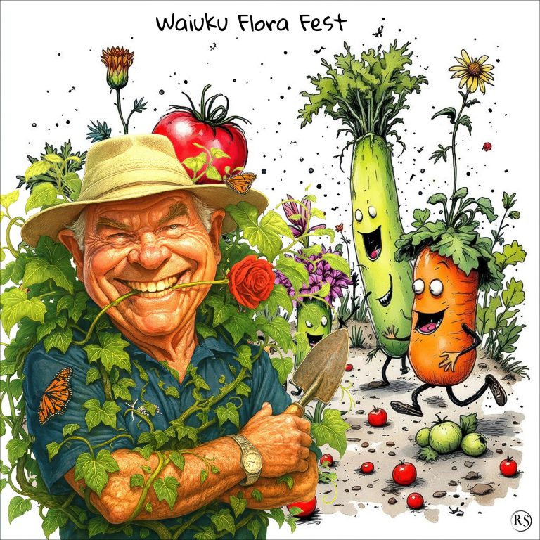 Cartoon: Waiuku Flora Fest
