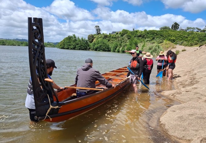 Local board members paddle Waikato River