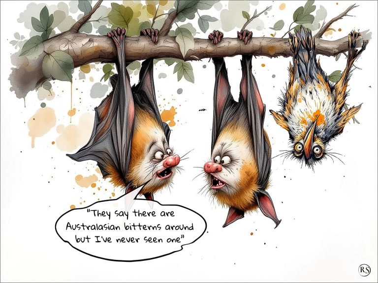 Cartoon: Bats and bitterns
