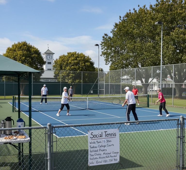 Social tennis in Tuakau