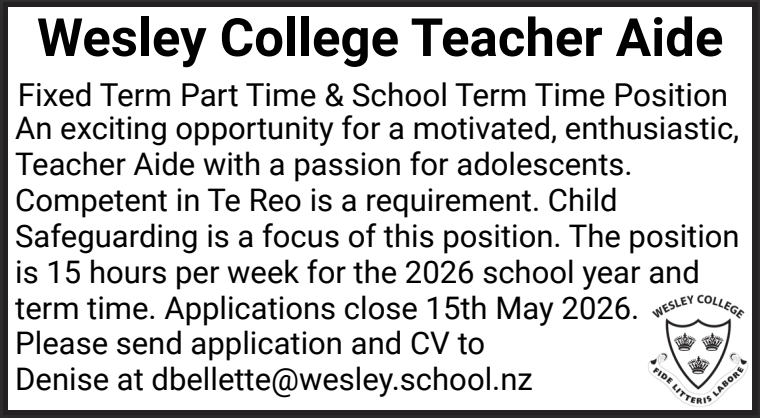 Wesley College Teacher Aide