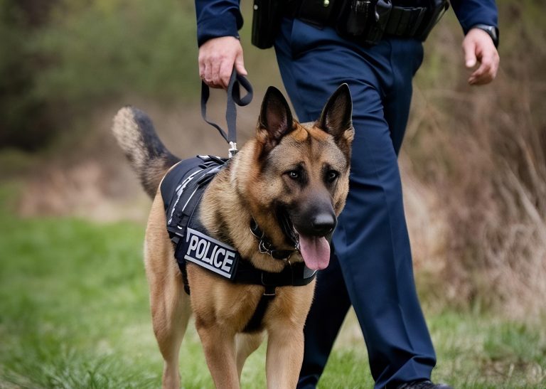 Nude intruder feels police dog’s bite